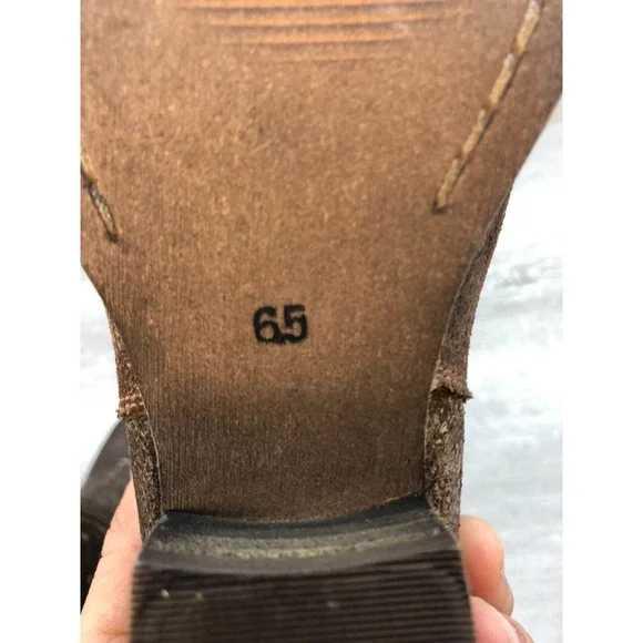 Diba True Flying Solo Women's Brown Leather 6.5 Studded Ankle Western Pull On - Picture 7 of 11